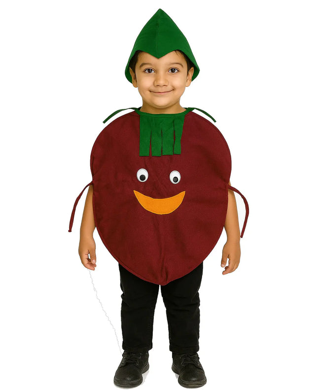 FancyDressWale Onion Vegetable Costume with Green Jumpsuit for Kids 🧅 – Fancy Dress for Vegetable Day, School Competitions & Stage Performances Fancydresswale