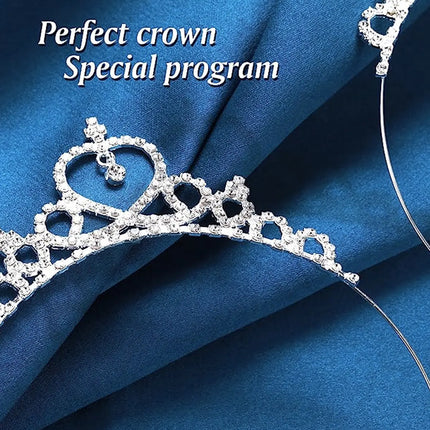FancyDressWale Tiara Rhinestone Headband Hair Accessories with Silver Princess Crown for Birthday, Festive Decorations, Women, Girls, Bridal, Wedding, Hair Bands, and Jewellery fancydresswale.com