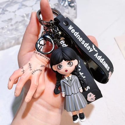 FancyDressWale Wednesday Merchandise Keychain Wensday Addams halloween Gifts for Daughter Teen Girls Keychains Birthday Gift- thing fancydresswale.com