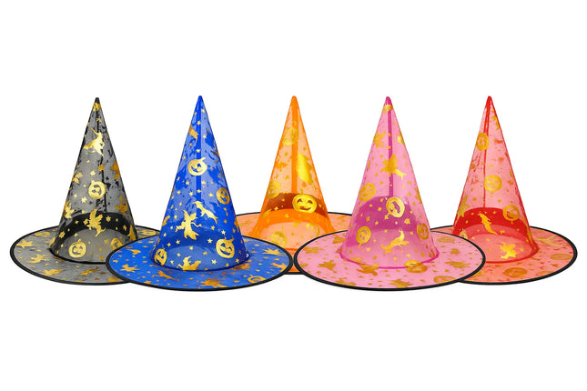 FancyDressWale Witch Hat Costume Set – Halloween Cosplay Caps for Kids & Adults (Pack of 5/10/20) fancydresswale.com