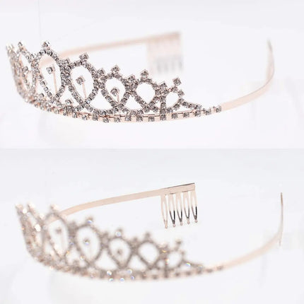 Fancydresswale Birthday Headbands Satin Sash and Tiara Birthday Crown for Girls Women Party Supplies- Rose Crown and Sash- Birthday Queen party fancydresswale.com