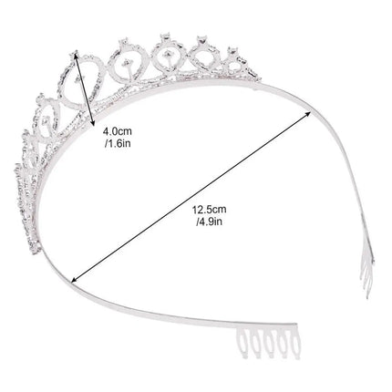 Fancydresswale Birthday Headbands Satin Sash and Tiara Birthday Crown for Girls Women Party Supplies- Silver Crown and Sash- Birthday Girl fancydresswale.com