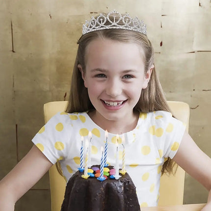 Fancydresswale Birthday Headbands Satin Sash and Tiara Birthday Crown for Girls Women Party Supplies- Silver Crown and Sash- Birthday Girl fancydresswale.com