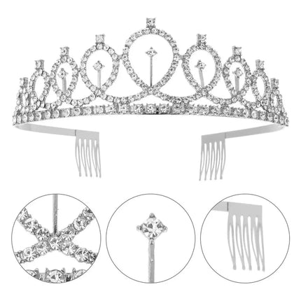 Fancydresswale Birthday Headbands Satin Sash and Tiara Birthday Crown for Girls Women Party Supplies- Silver Crown and Sash- Birthday Queen fancydresswale.com