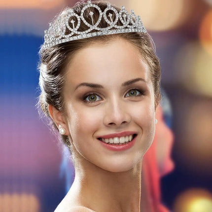 Fancydresswale Birthday Headbands Satin Sash and Tiara Birthday Crown for Girls Women Party Supplies- Silver Crown and Sash- Birthday Queen fancydresswale.com