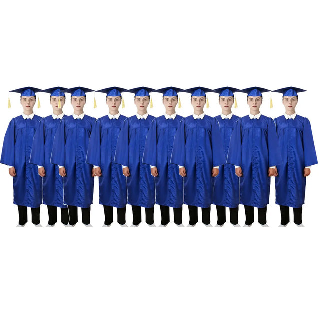 Fancydresswale Graduation gown for kids and adults -Blue color set of 10 fancydresswale.com
