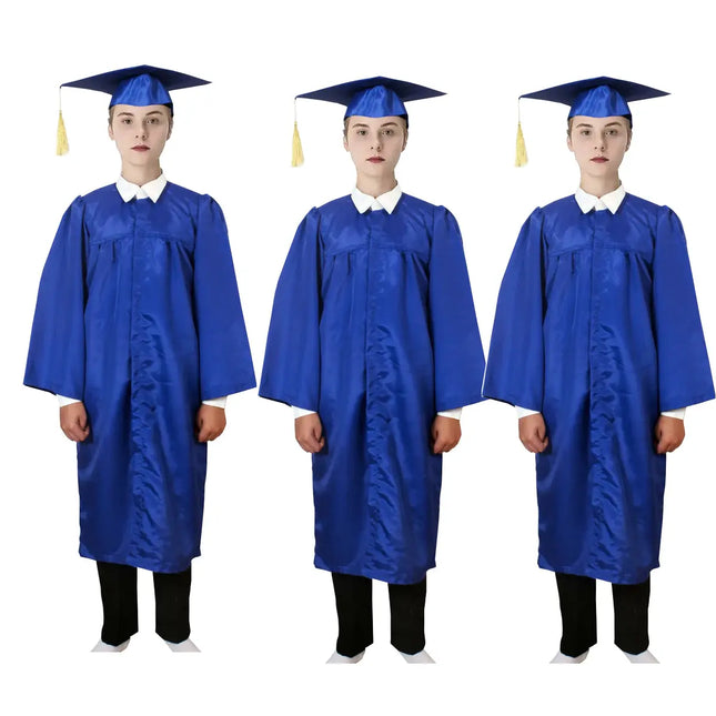 Fancydresswale Graduation gown for kids and adults -Blue color set of 3 fancydresswale.com
