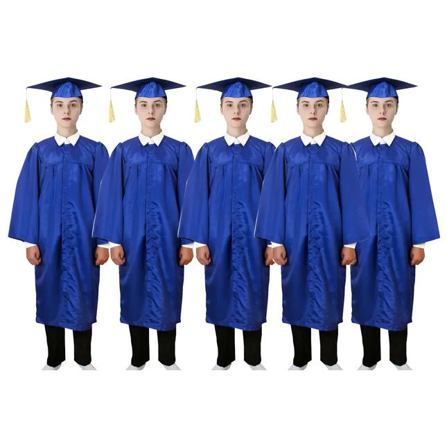 Fancydresswale Graduation gown for kids and adults -Blue color set of 5 fancydresswale.com