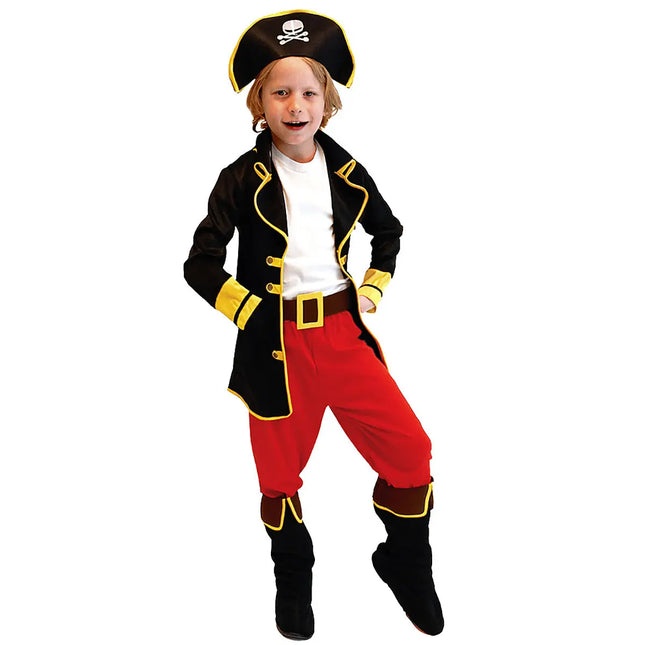 Fancydresswale Pirate Costume Set for Boys – 5-Piece Fancy Dress Outfit with Hat, Eye Patch & Belt – Halloween, Theme Party, Stage Play fancydresswale.com