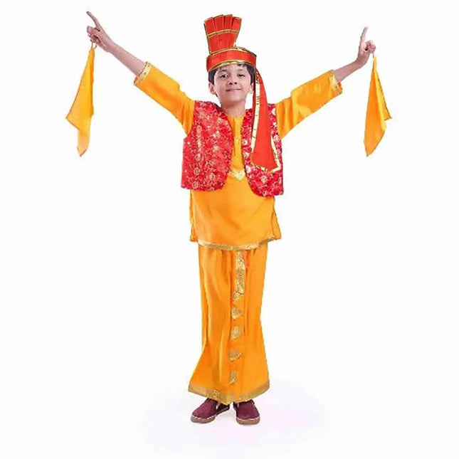 Fancydresswale Punjabi Bhangra Baisakhi Folk Dance Costume for Boys and Men, bhangda dress Fancydresswale