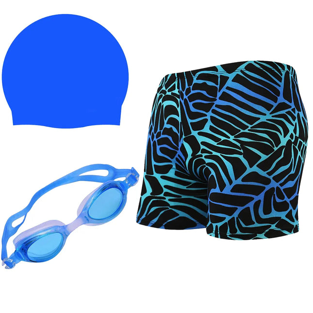 Fancydresswale Swimming Combo for boys - Set of swimming shorts, Silicon cap and Swimming Goggles fancydresswale.com