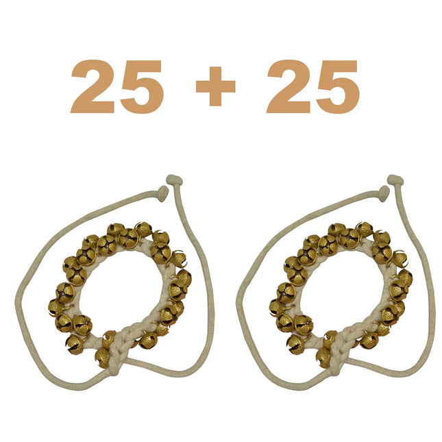 Fancydresswale Traditional Ghungroo Pair for Dance – 25, 50 & 100 Bells Each (Handmade with Cotton String) fancydresswale.com