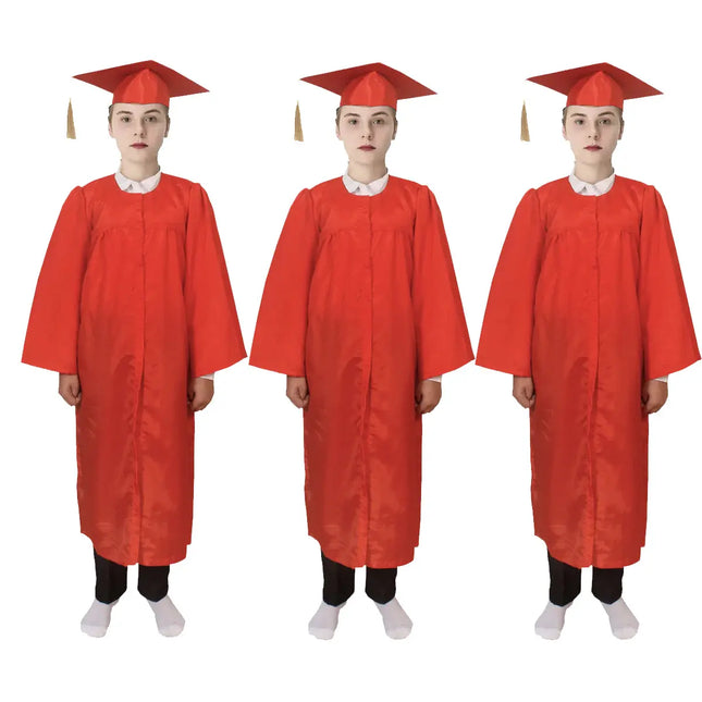 Fancydresswale convocation gown with cap for kids and adults -Red color set of 3 fancydresswale.com