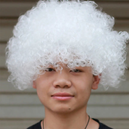 Fancydresswale white Wig Colorful Unisex Party Prop Wigs for Kids and Adults- White Fancydresswale
