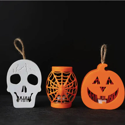 Halloween Pumpkin Skull Mini Lanterns, Hanging Lantern for Halloween Decorations Fancydresswale