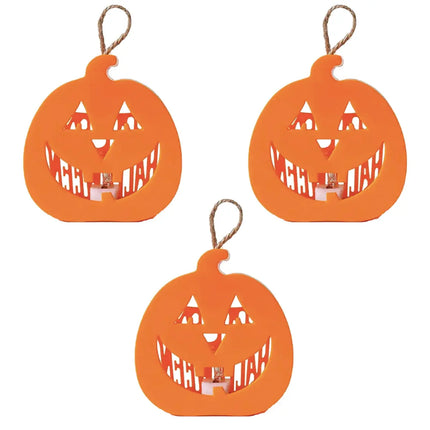 Halloween Pumpkin Skull Mini Lanterns, Hanging Lantern for Halloween Decorations Fancydresswale