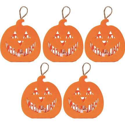 Halloween Pumpkin Skull Mini Lanterns, Hanging Lantern for Halloween Decorations Fancydresswale