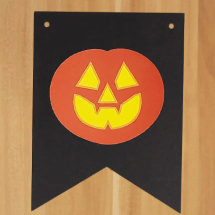 Happy Halloween Decorations Set,Party Props, Pumpkin Banners, Character Cutouts (Fishtail Flag) Fancydresswale