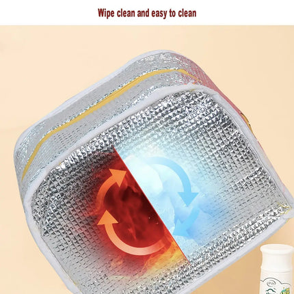 Lunch Box Insulated Bag Soft Leakproof Lunch Bag for Kids Men Women, Durable Thermal Lunch Pail for School Work Office | Fit 6 Cans-Grey Fox Fancydresswale