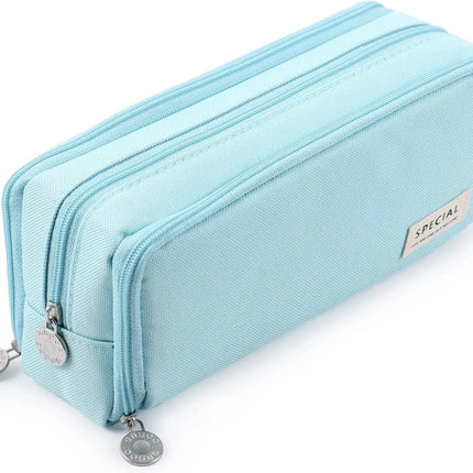 Pencil Box Spacious Case Pouch Perfect for School, College, and Office Use by Teens, Girls, Adults, and Students- Light Blue fancydresswale.com