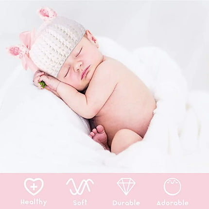 2 Pieces Bunny Photography Prop Set Rabbit Ears Props Outfit Hat Knitted Cute Easter Photo Costume Crochet Knitted rabbit costume accessories fancydresswale.com