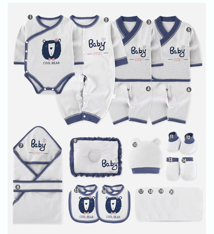 Newborn baby gift pack 20 pcs luxury set-Best gift for newborn baby boy- Blue