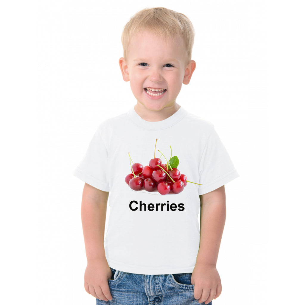 Fruit Theme T-Shirt for Kids Fancy Dress Costume Cherry
