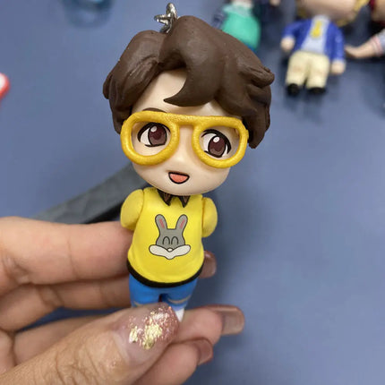 BTS Characters set of Action Figure Toys and Bangtan Boys Birthday Party Supplies - set of 7 (Key Chains) fancydresswale.com