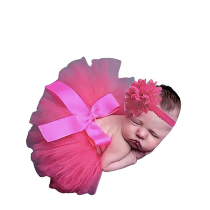 Baby Photography Props Tutu Skirt dress Newborn Girl Photo Shoot Outfits Infant Princess Costume Prop, Rose red fancydresswale.com