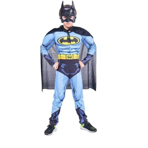 Batman Muscle dress for boys- Blue and Black Fancydresswale