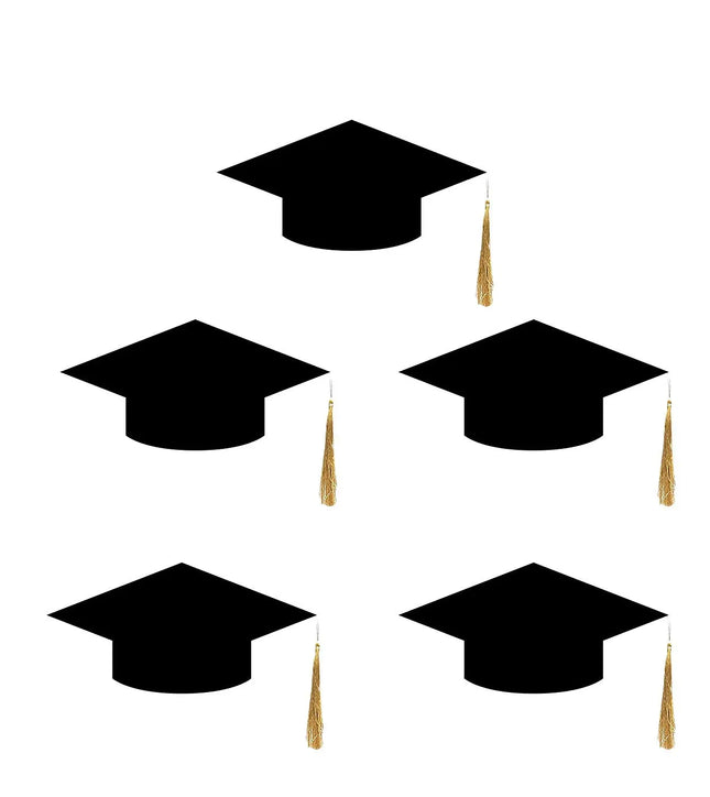 Convocation Cap for Kids, Black, pack of 5 Fancydresswale