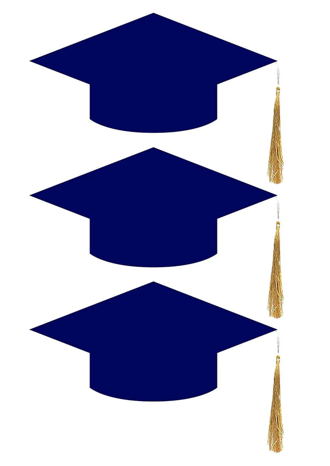 Convocation Cap for Kids, Blue, pack of 3 Fancydresswale