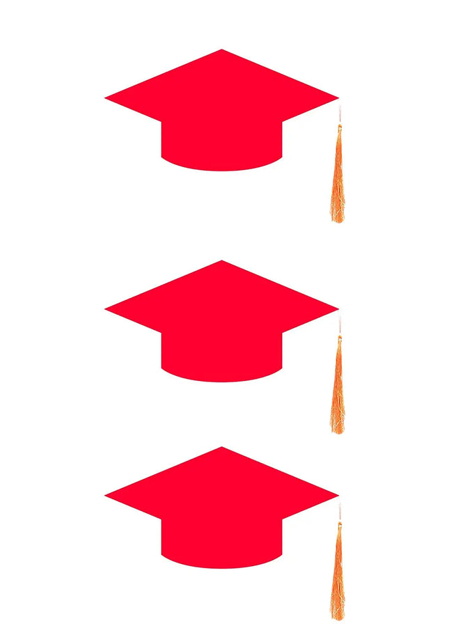 Convocation Cap for Kids, Red, pack of 3 Fancydresswale