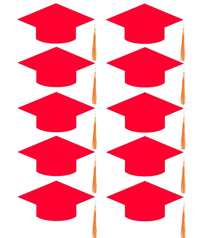Convocation Cap for Kids, red, pack of 10 Fancydresswale
