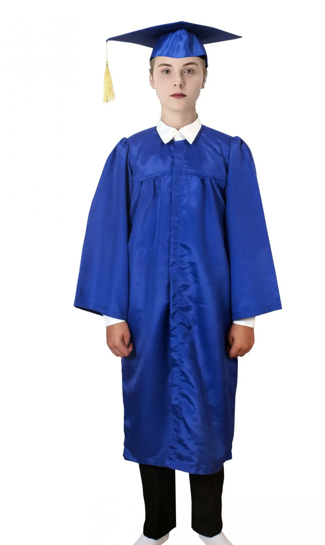Convocation Dress with Cap for Boys and Girls Blue Color- Graduation gown Fancydresswale