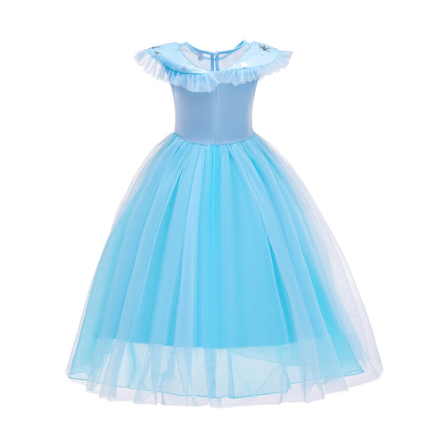 Fancydresswale Princess Elsa Party Dress with,Crown,Necklace,Earrings,Gloves Accessories 3-8 Years