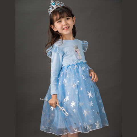 Fancydresswale princess Elsa frozen costume for Girls
