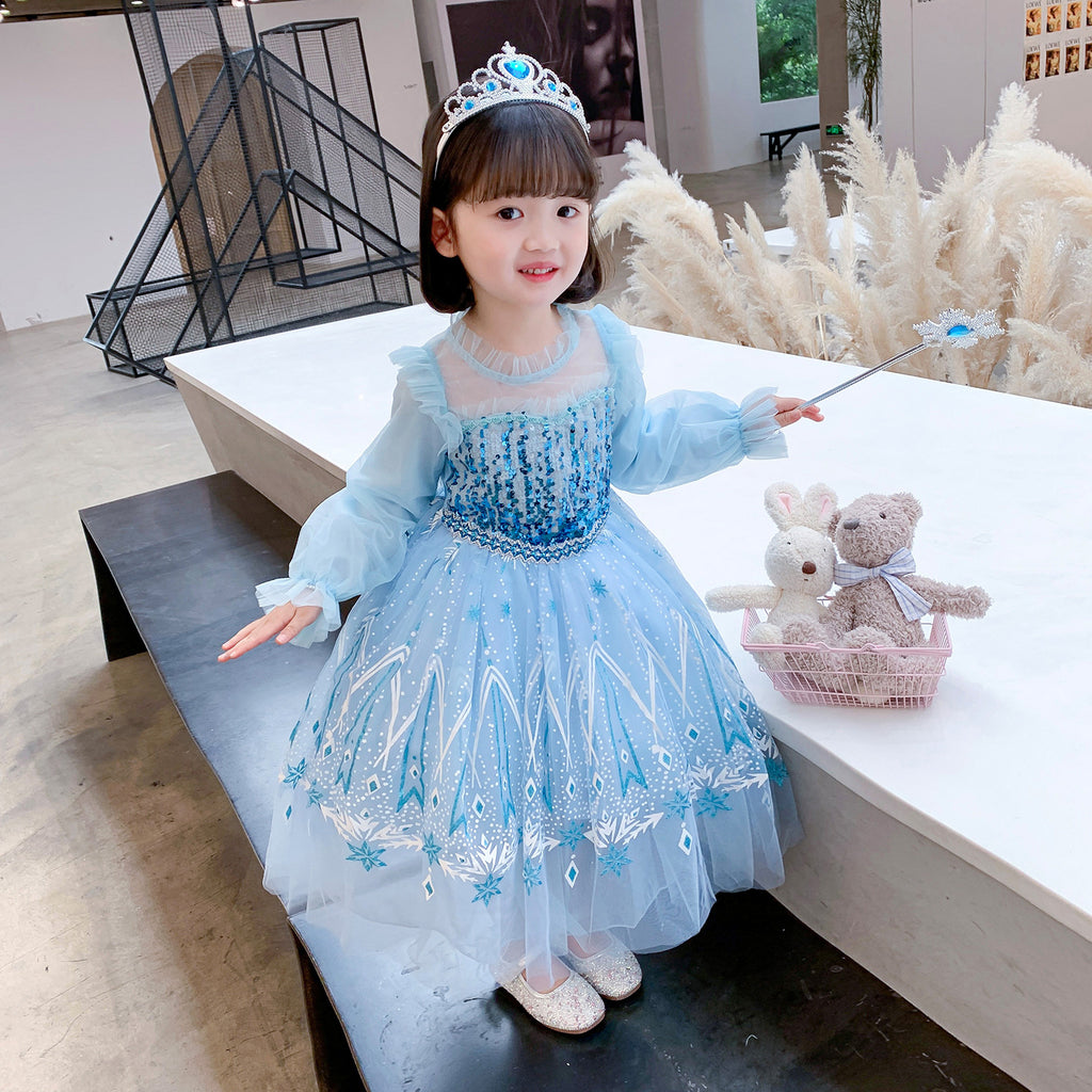 Fancydresswale princess Elsa frozen elegant New dress for Girls, 3-4 years