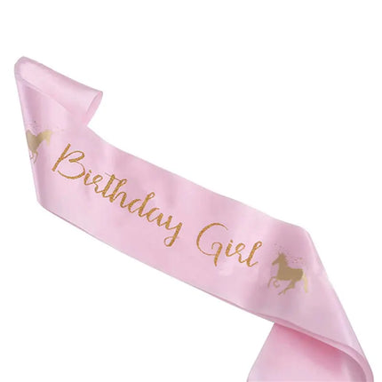 FancyDressWale Unicorn Birthday Set,Shiny Unicorn Headband,Necklace and Birthday Sash Set Perfect Unicorn Theme Birthday Party Supplies, Pink Fancydresswale.com