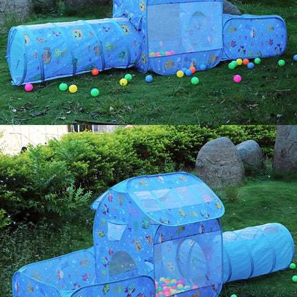 Fancydresswale 3 in1 Kids Play Tent with Play Tunnel, Ball Pit, Basketball Hoop for Boys & Girls fancydresswale.com