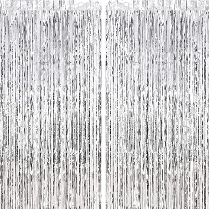 Fancydresswale 3.0 ft x 6.0 ft Metallic Tinsel Foil Fringe Curtains for Party Photo Backdrop Wedding Birthday Decor fancydresswale.com
