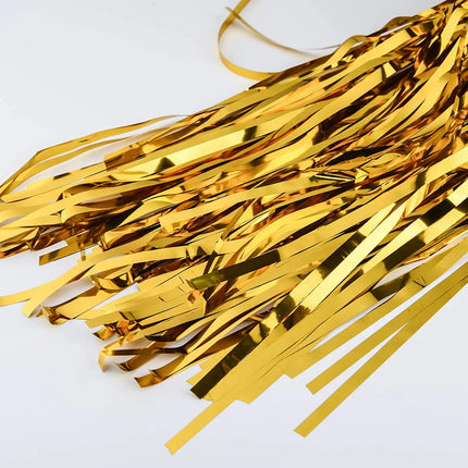 Fancydresswale 3.0 ft x 6.0 ft Metallic Tinsel Foil Fringe Curtains for Party Photo Backdrop Wedding Birthday Decor, Gold fancydresswale.com