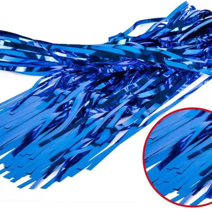 Fancydresswale 3.0 ft x 6.0 ft Metallic Tinsel Foil Fringe Curtains for Party Photo Backdrop Wedding Birthday Decor, Navy Blue fancydresswale.com