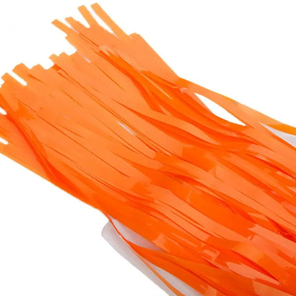 Fancydresswale 3.0 ft x 6.0 ft Metallic Tinsel Foil Fringe Curtains for Party Photo Backdrop Wedding Birthday, Orange Colour fancydresswale.com