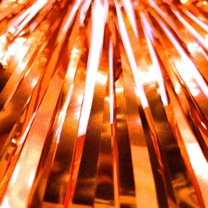 Fancydresswale 3.0 ft x 6.0 ft Metallic Tinsel Foil Fringe Curtains for Party Photo Backdrop Wedding Birthday, Orange Colour fancydresswale.com