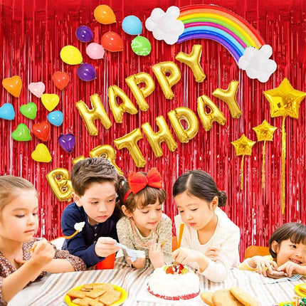 Fancydresswale 3.0 ft x 6.0 ft Metallic Tinsel Foil Fringe Curtains for Party Photo Backdrop Wedding Birthday, Red fancydresswale.com