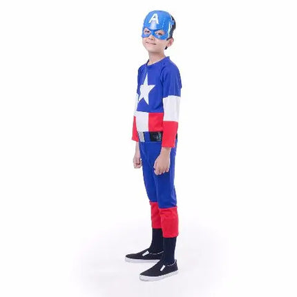 Fancydresswale Captain America Dress for Kids with Mask and Shield Fancydresswale
