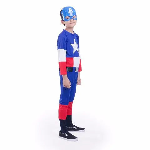 Fancydresswale Captain America Dress for Kids with Mask and Shield Fancydresswale