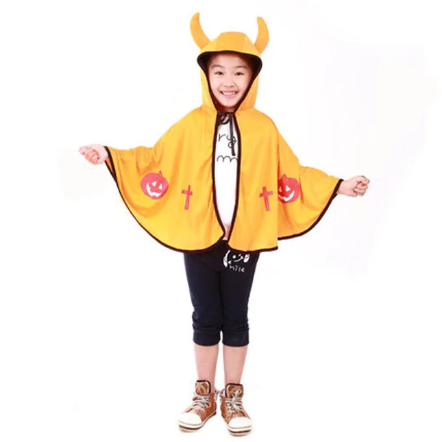 Fancydresswale Children Costumes Pumpkin Style for Halloween and Christmas Sorcerer/Halloween Cloak Fancydresswale