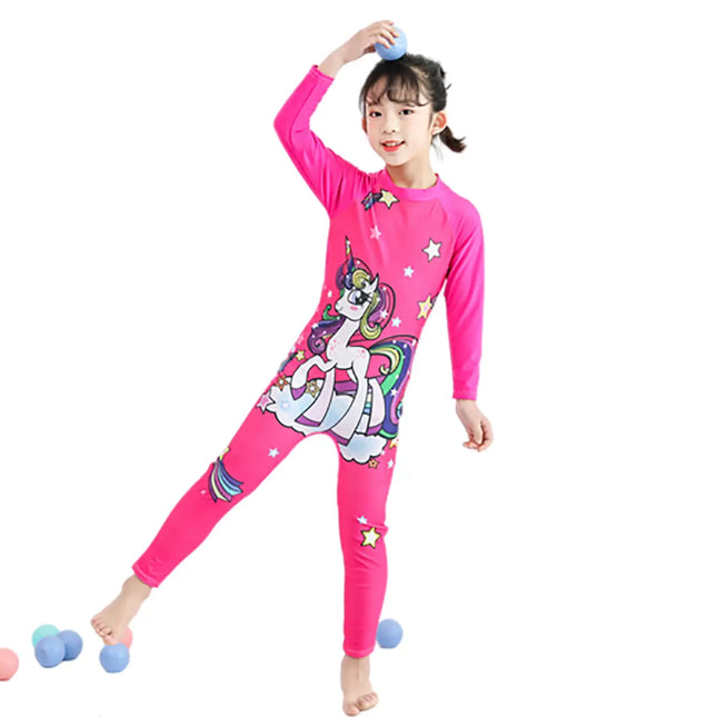 Fancydresswale Girls Swimsuit full sleeve Unicorn horse fancydresswale.com